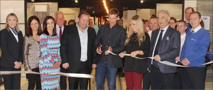  ??  ?? Siobhan O’Leary, Amanda Whitmore, Avril Doyle, Chris Davenport, Patrick Doyle, Dermot Bannon, Roisin Lafferty, proprietor Tom Doyle and Michael Bridgeman at the official opening of the showrooms.