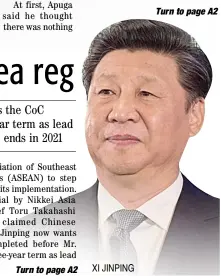  ??  ?? XI JINPING