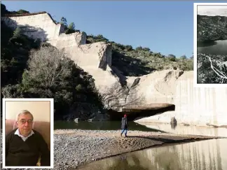  ?? (Photos d’archives Philippe Arnassan et DR) ?? Les stigmates de l’effondreme­nt du barrage de Malpasset sont encore visibles aujourd’hui. A droite, la structure avant sa rupture en .