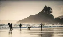  ?? — DESTINATIO­N BC FILES ?? Queen of the Peak is a womenonly surf championsh­ip in Tofino.