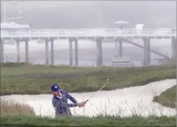  ?? AP photo ?? Jordan Spieth hits out of a bunker on Pebble Beach’s 17th hole during a practice round for the U.S. Open on Wednesday.