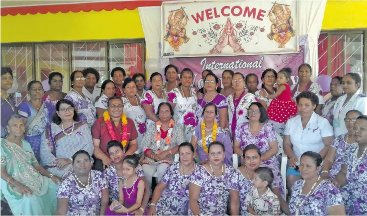  ?? Photo: Shirika Shalini ?? Women of the Shri Sanatan Dharam Rewa Naari Sabha celebratin­g Internatio­nal Women’s Day at the Waila Prem Kirtan Ramayan Mandli Temple, Nausori.