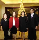  ?? ?? From left: DOT IV-A Regional Director OIC Marites Castro, SMHCC president Elizabeth Sy, SMHCC EVP Peggy Angeles, and Taal Vista Hotel GM Ramon Makilan.