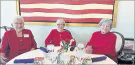  ?? COURTESY OF THE HERITAGE OF GREEN HILLS ?? From left, Chris Blatt, Julia Spangler and Madelyn Stork at the SINGLE Valentine Lunch at the Heritage of Green Hills.