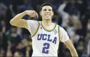  ?? Gary Coronado Los Angeles Times ?? LONZO BALL, who starred at UCLA, has increased his NBA three-point shooting to 44% this season.