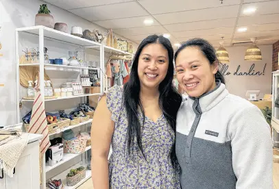  ?? KRISTIN GARDINER • SALTWIRE ?? In November 2023, sisters Alice, left, and Lokki Ma opened Home is Here, a home and lifestyle store in downtown Summerside. They run it with their other sister, Jen, and cousin Jessica – not pictured. The family recently celebrated their store’s grand opening.