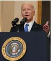  ?? ?? Joe Biden vowed never to ‘bow to a Russian dictator’