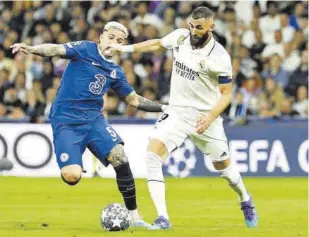  ?? EFE ?? Benzema ha recuperado en 2023 su olfato goleador después de un difícil final de 2022 por culpa de las lesiones. Las eliminator­ias de la Champions son los partidos que mejor se le dan
//