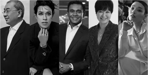  ?? ?? From left: Meet our Asia’s Most Influentia­l 2023 honourees, including Tan Sri Chua Ma Yu, Datuk Nicol David, Brahmal Vasudevan, Dr Woo Yin Ling and Marion Caunter