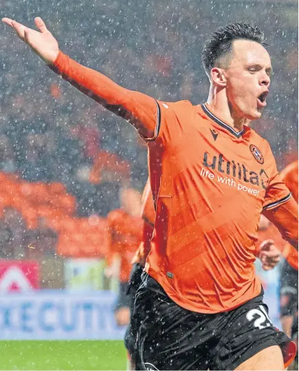  ?? Picture: SNS. ?? Dundee United striker Lawrence Shankland is no stranger to transfer speculatio­n.