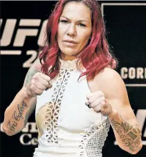  ?? Getty Images ?? FIRST LADY: Cris “Cyborg Justino, who is already considered by many the best female MMA fighter ever, gets her first crack at a UFC title Saturday.