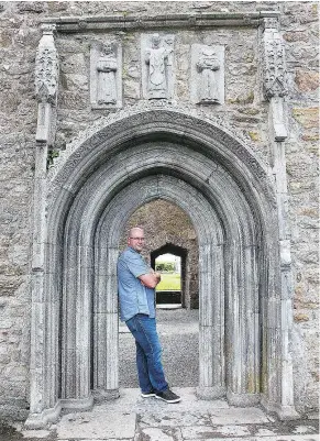 ?? — CHRISTINA DONOHUE ?? Writer Ken Donohue visited the Clonmacnoi­se monastery, one of Ireland’s many architectu­ral wonders.