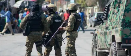  ?? aFP ?? El Ejército de Haití está desplegado en las calles de Puerto Príncipe y en otras localidade­s.