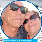  ??  ?? Peter Bailey and Heidi Snyder had been sailing from New York from the Bahamas