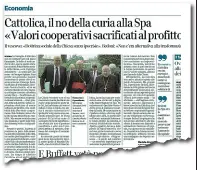  ??  ?? L’attacco della Curia
Sul Corriere del
Veneto di ieri, le parole del vescovo
Giuseppe Zenti contro la trasformaz­ione in Spa