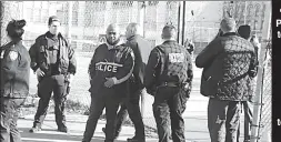  ?? ?? ‘HORRIBLE’: Police respond to the scene of a shooting Thursday at Willis Playground in The Bronx, where a 16year-old boy took a bullet to the buttocks.