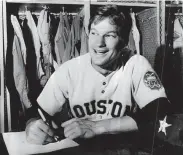  ?? Associated Press file photo ?? Jim Bouton, who pitched for the Astros in 1969-70, made a bigger impact with the pen than the baseball.