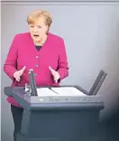  ?? FOTO: DPA ?? Angela Merkel will zum Beispiel Familien besser unterstütz­en.