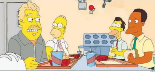  ?? DISNEY ?? El señor Burns, a la izquierda, disfrazado como ‘El jefe infiltrado’, con Homer, Carl y Lenny, en el primero episodio de la temporada 32 de ‘Los Simpson’.