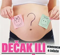  ??  ?? VEROVANJA O ZAČEĆU