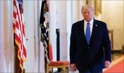  ?? Photo: Nampa/AFP ?? Non-committal… US President Donald Trump arrives for an event honouring Bay of Pigs veterans in the East Room of the White House in Washington, DC.