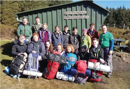  ??  ?? The Arklow Sea Scouts Tiller Troup which enjoyed a memorable weekend trip to Laragh recently.