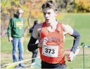  ?? Pete Paguaga/Hearst Connecticu­t Media ?? Ridgefield’s Steven Hergenroth­er was named the Gatorade Connecticu­t Boys Cross Country Player of the Year.