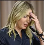  ??  ?? Regret: Miss Sharapova yesterday