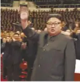  ??  ?? Северокоре­йский лидер Ким Чен Ын не перестает угрожать Вашингтону и Сеулу ответными действиями в случае агрессии.