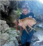  ?? FACEBOOK ?? In 2017, animal welfare inspector Gina Kemp was tasked with rescuing a distressed and injured dog from a ravine in Porirua.