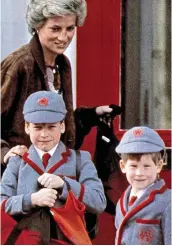  ??  ?? Smart: Diana, William and Harry in 1990