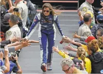  ??  ?? Popular Danica Patrick had a rough race after a promising start, making contact twice with Dale Earnhardt Jr. and settling for 17th place.