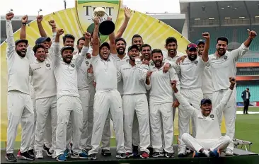  ?? GETTY IMAGES ?? India players are all smiles after a historic series win.