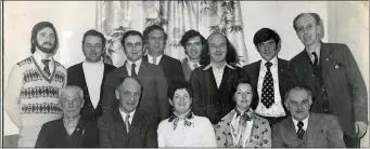  ??  ?? A Festival Committee of the 70s - Back row (from left): Philip O’Gorman, Jack Muttagh Padraig Neary, George Kenny, Billy Kilgannon, Sean Johnston, Jimmy Gildea, and Oliver Flannery. Front Row: Pat Durkin, Dr Sean Flannery, Maeve Walsh, Geraldine...