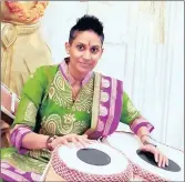  ??  ?? Parusha Naidoo, one of few women, who play the tabla.