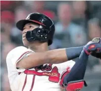  ?? AP ?? Ronald Acuña es considerad­o como uno de los mejores jugadores jóvenes de las Grandes Ligas.