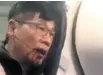  ??  ?? Cellphone footage of David Dao being dragged from the plane caused outrage around the world.