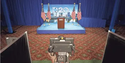  ?? MIKE DE SISTI/USA TODAY NETWORK ?? Sunday was a day for putting the final pieces in place as the Democratic National Convention prepared to launch this week at the Wisconsin Center in Milwaukee and across the USA.