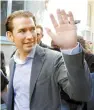  ?? Reuters-Yonhap ?? Top candidate of Peoples Party (OeVP) and former Chancellor Sebastian Kurz leaves after casting his ballot at a polling station in Vienna, Austria, Sunday.