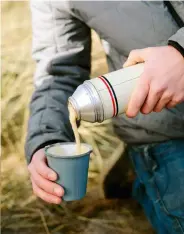  ??  ?? A good flask is an essential piece of kit if you’re considerin­g a little out-of-season alfresco eating