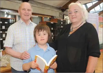  ??  ?? Brendan Lennon, Zach McArdle and Emer Lawless at the official launch of Emer’s novel ‘Our Diligent Souls’ in Dundalk Library.