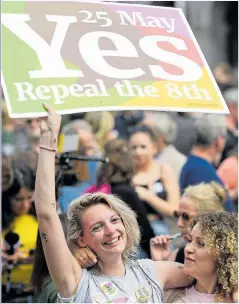  ??  ?? THE PEOPLE’S SAY: Celebratio­ns after the abortion vote