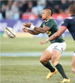 ?? BACKPAGEPI­X ?? CONFIDENT MOOD: Elton Jantjies feels it is easier for him to make decisions this season than it was last year.
