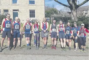  ?? ?? Stainland Lions at the Wardle Skyline Fell Race.