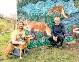  ?? ?? Bottom, sisters Sophie aged 7 and Phoebe Allan aged 3 love the new mural with all the animals