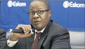  ?? PHOTO: TREVOR SAMSON ?? STOPGAP: Eskom acting CEO Brian Molefe addresses portfolio committee on public enterprise­s in parliament yesterday