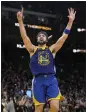  ?? THE ASSOCIATED PRESS ?? The Warriors’ Klay Thompson has had a championsh­ip or bust attitude this season.