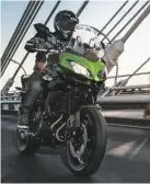  ??  ?? The versatile Versys 650 is ready and waiting for adventure rides