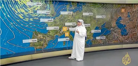  ??  ?? Al Jazeera will use weather graphics software developed by MetService for its bulletins worldwide.