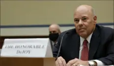  ?? Tom Brenner/Pool via AP ?? Postmaster General Louis DeJoy testifies before a House Oversight and Reform Committee hearing on the U.S. Postal Service on Monday in Washington.